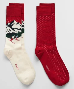 Gant 2pk Skiers artwork socks