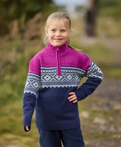 Halfzip ullgenser barn