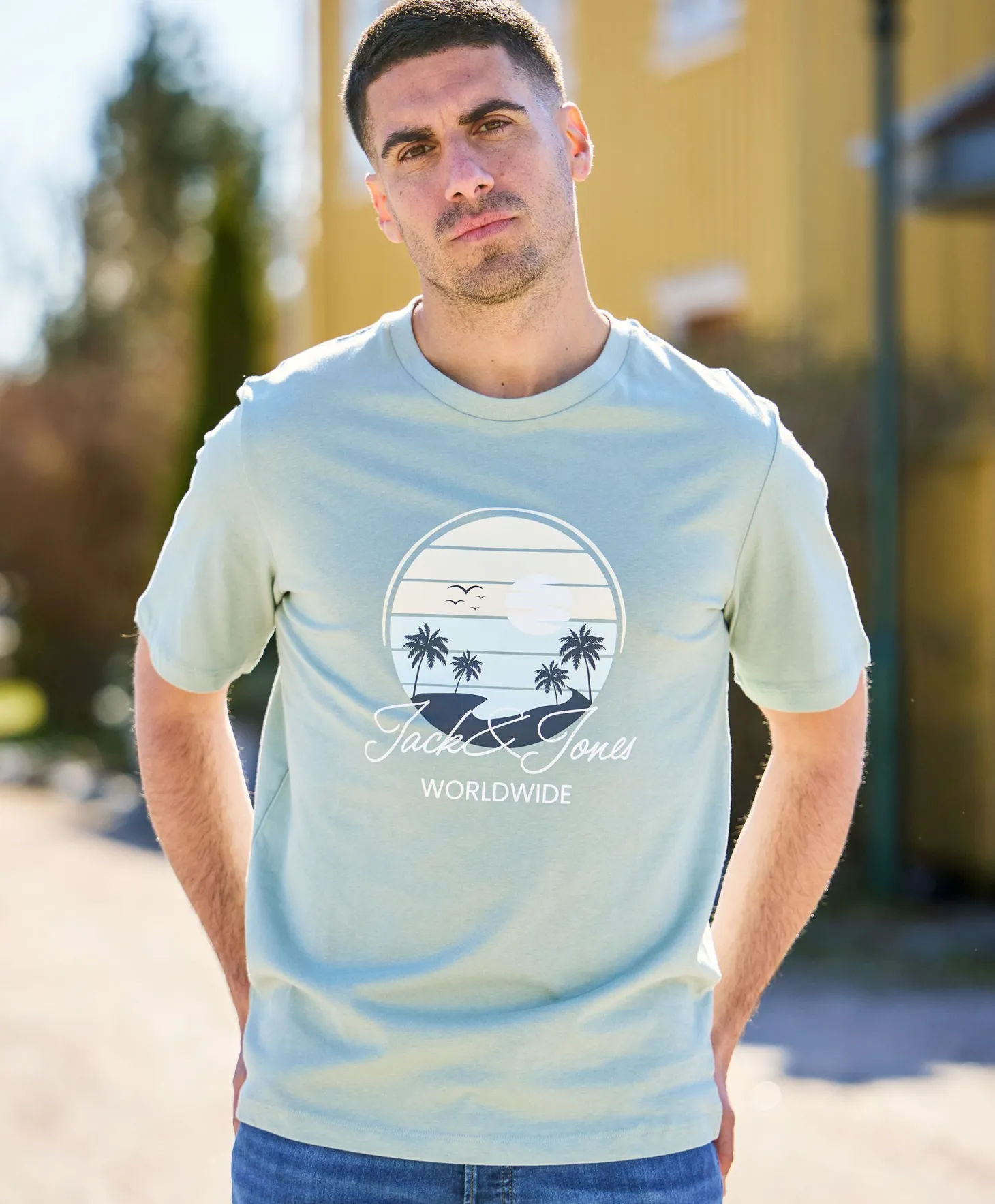 Jack&Jones Palm Tee SS Crew Neck