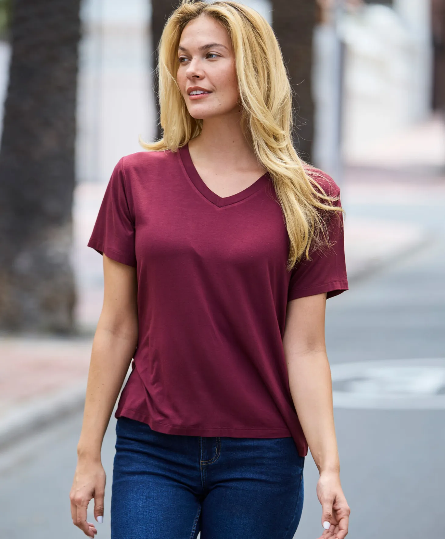 Kaffe Frida V-neck T-shirt