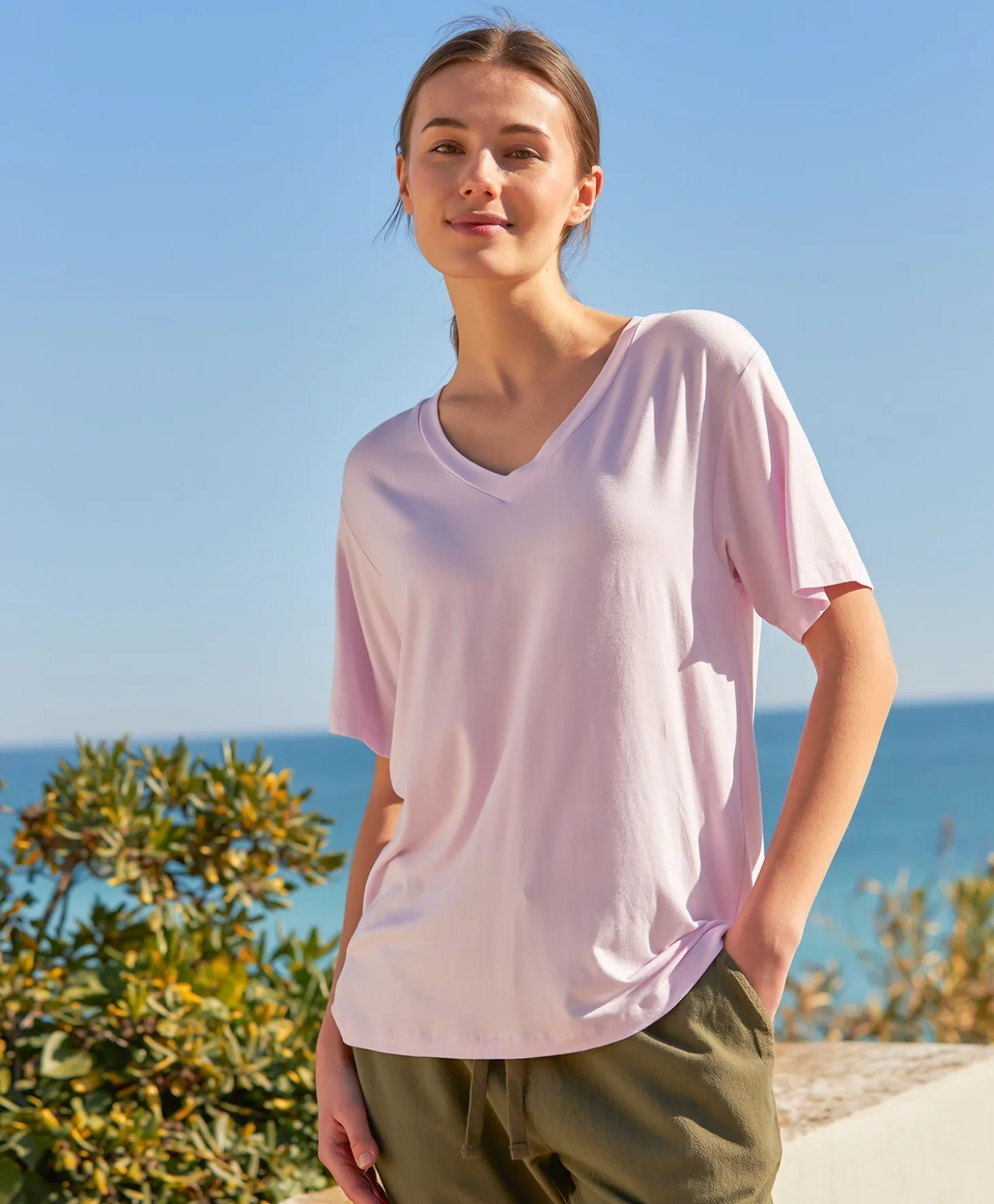 Kaffe Frida V-neck T-shirt