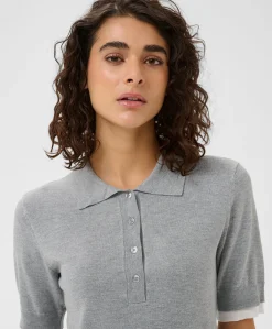 Kaffe Lizza Contrast Polo Knit