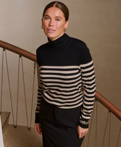Kaffe Lizza Stripet Roll Neck