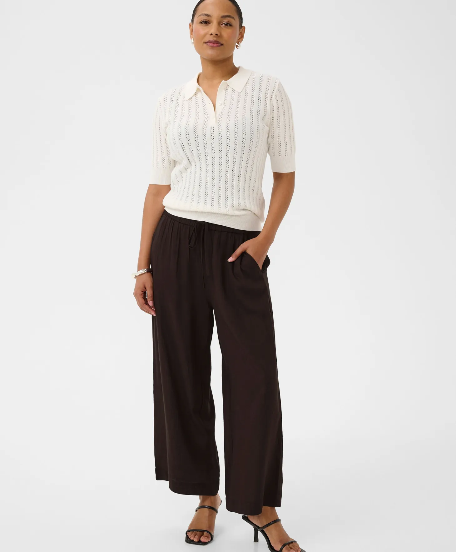 Kaffe Milia Cropped Wide Pants