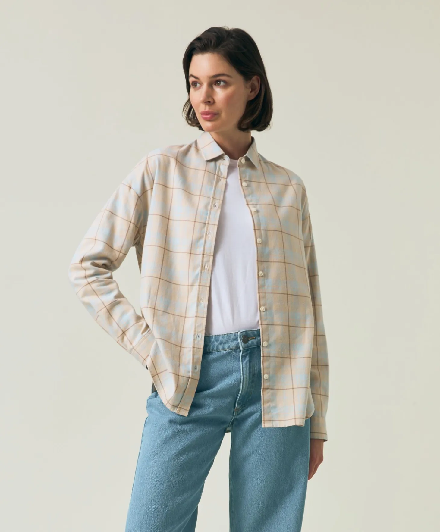 Lexington Oversized Organic Cotton Check Flannel Shirt