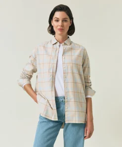 Lexington Oversized Organic Cotton Check Flannel Shirt