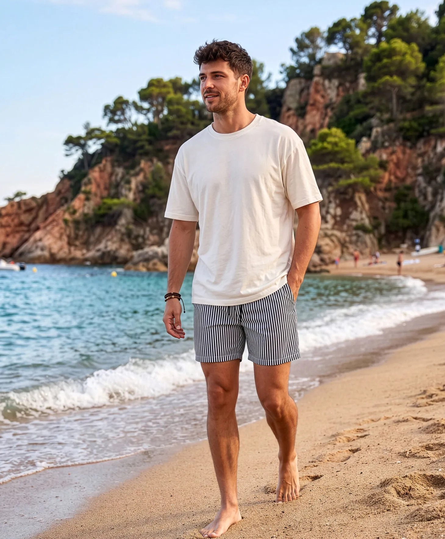 NOU Ciro M Thin Striped Swim Shorts