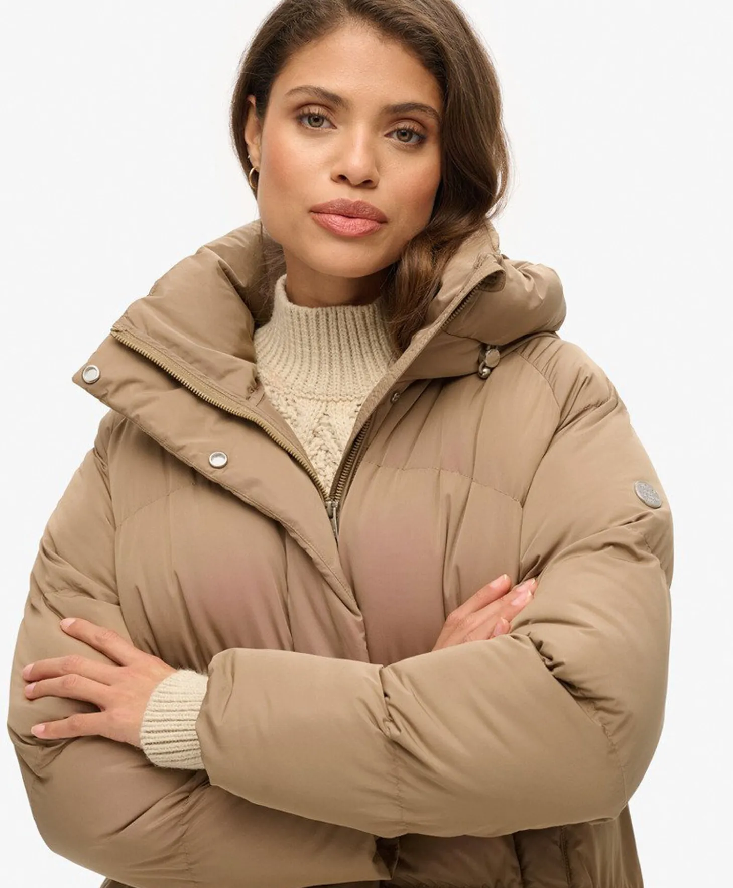 Superdry Longline Hooded Puffer Jacket